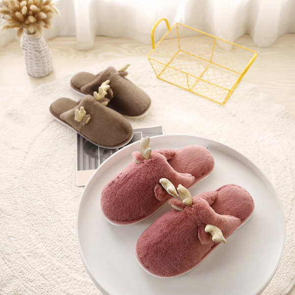 Women's Warm Slippers With Deer Ears