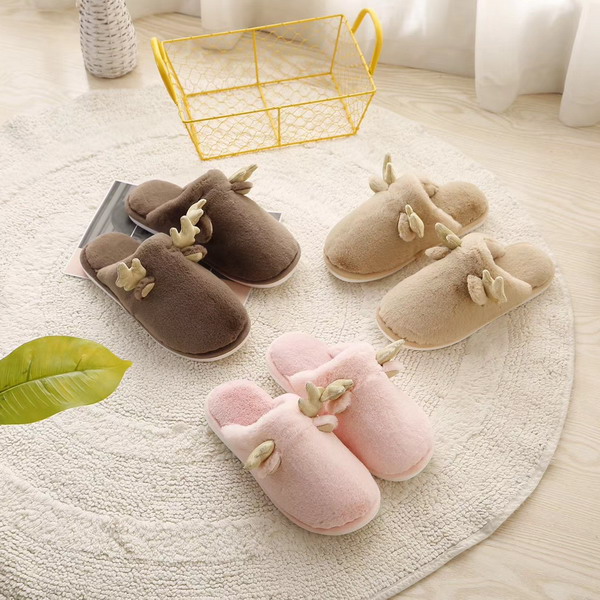 Men's Warm Slippers With Deer Ears