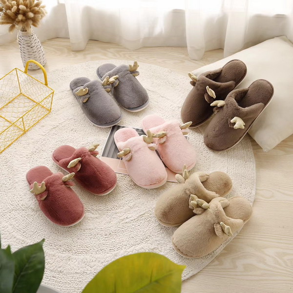 Men's Warm Slippers With Deer Ears