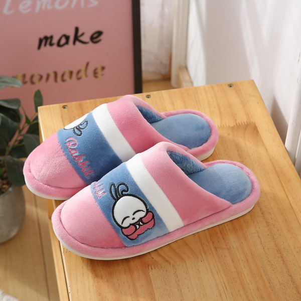 Women's Warm Slippers With Rabbit Embroidery