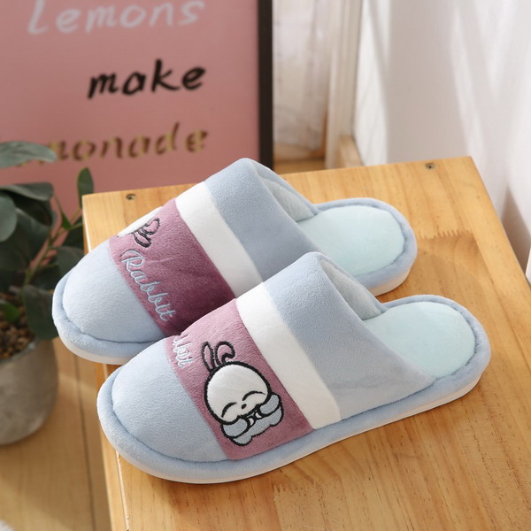 Women's Warm Slippers With Rabbit Embroidery