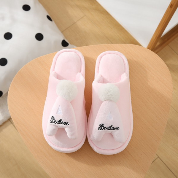Women's Warm Slippers With Letter Decoration