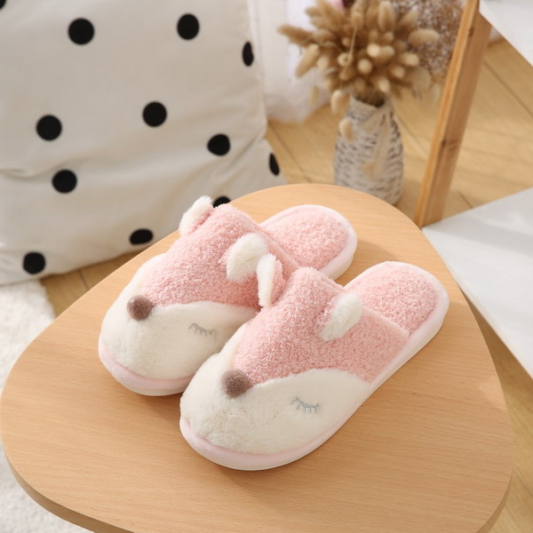 Women's Warm Slippers With Fox Embroidery