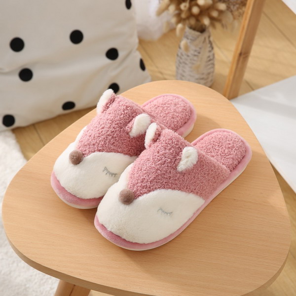 Women's Warm Slippers With Fox Embroidery