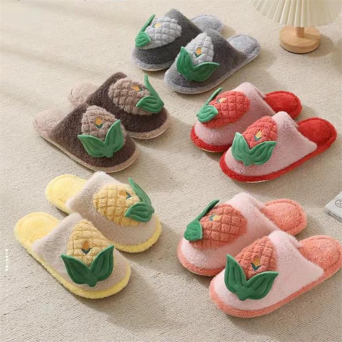 Women's Warm Slippers With Corn Embroidery