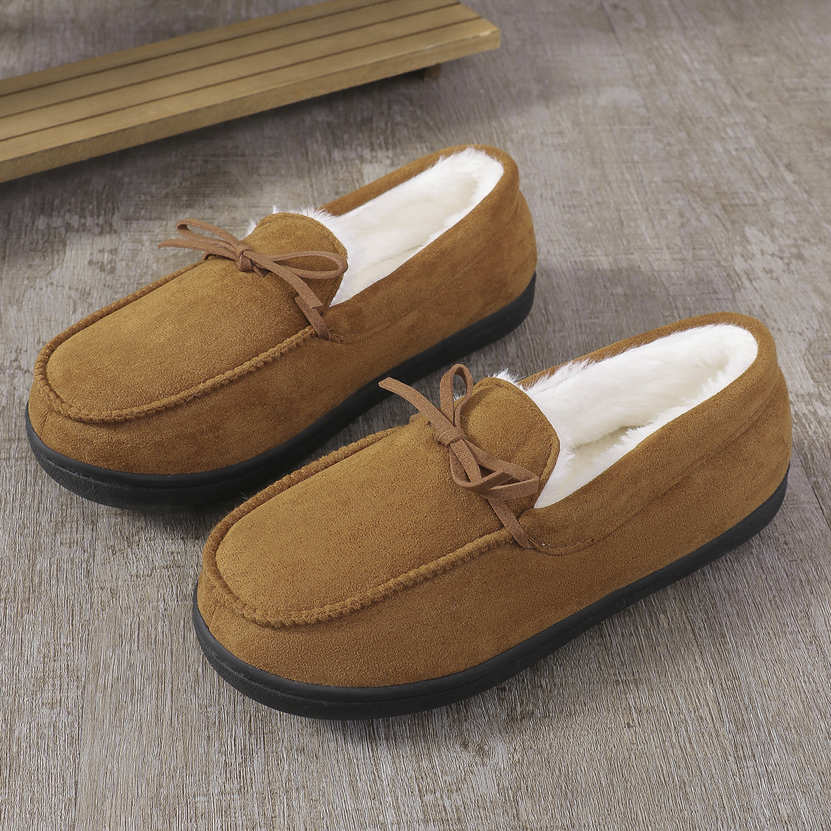 Women's Warm Slipper Shoes With Suede Upper Plush Inside