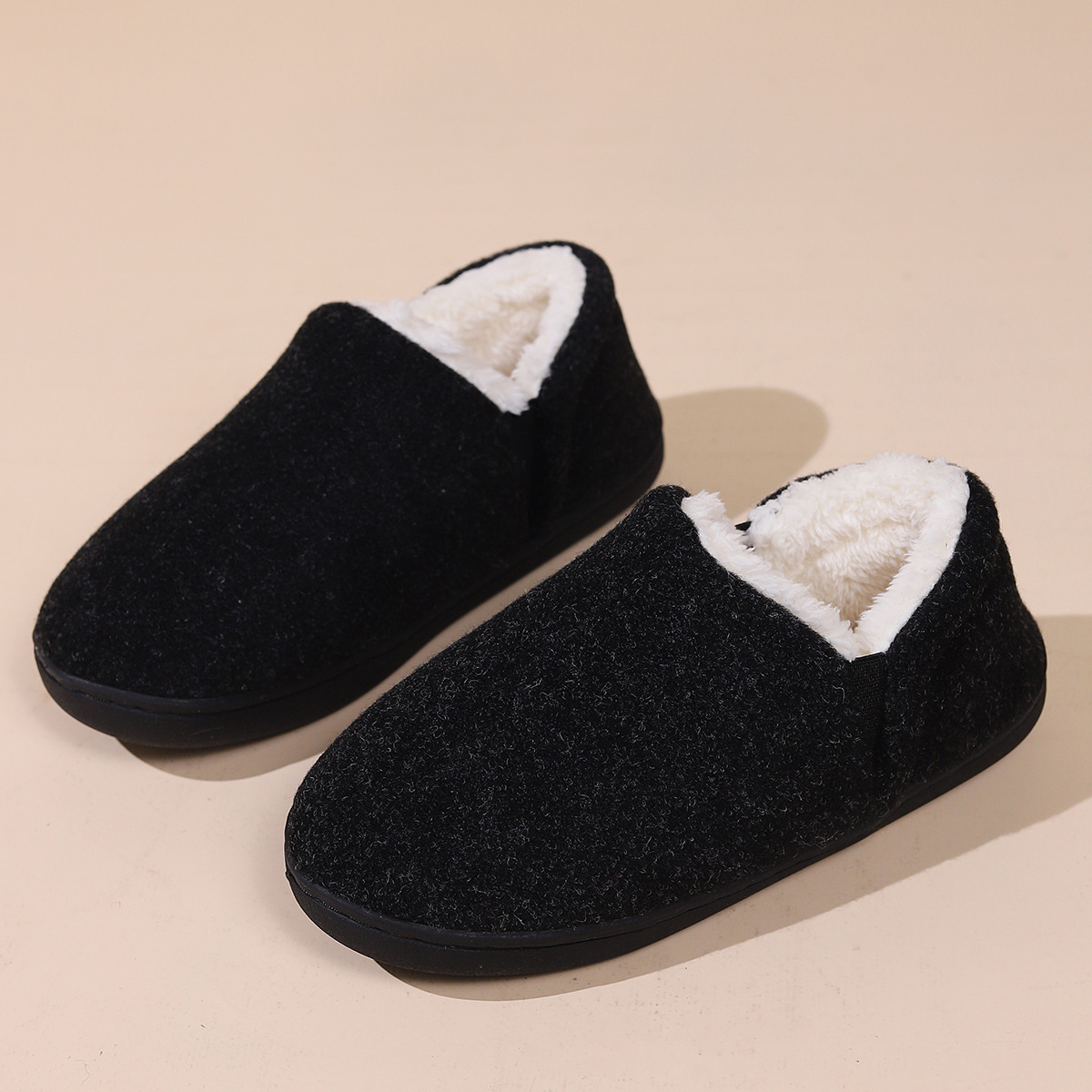 Winter Men's Fashion Woolen Slides Indoor Boots Slippers