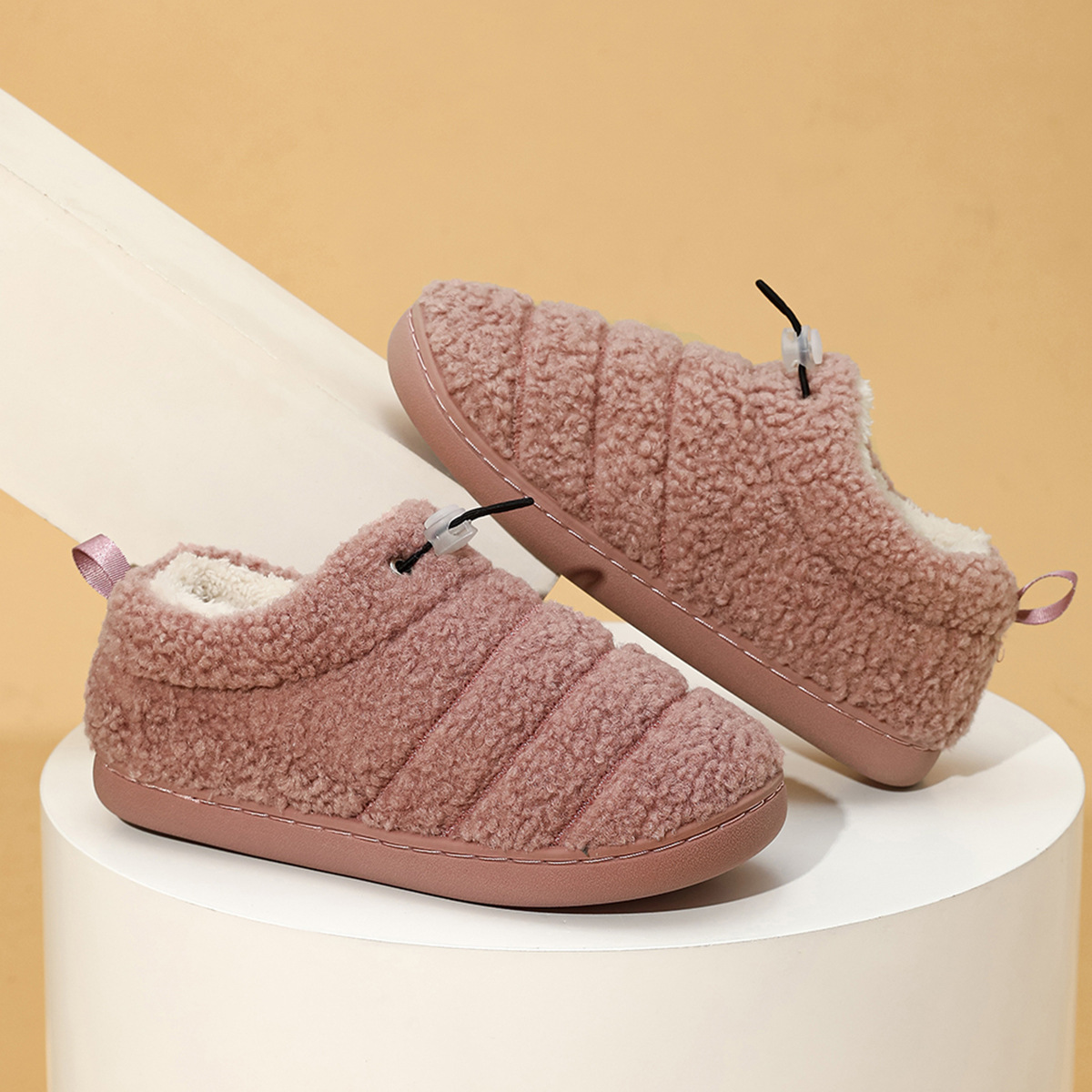Women's Indoor Outdoor Winter Warm Slipper Shoes In Pure Color