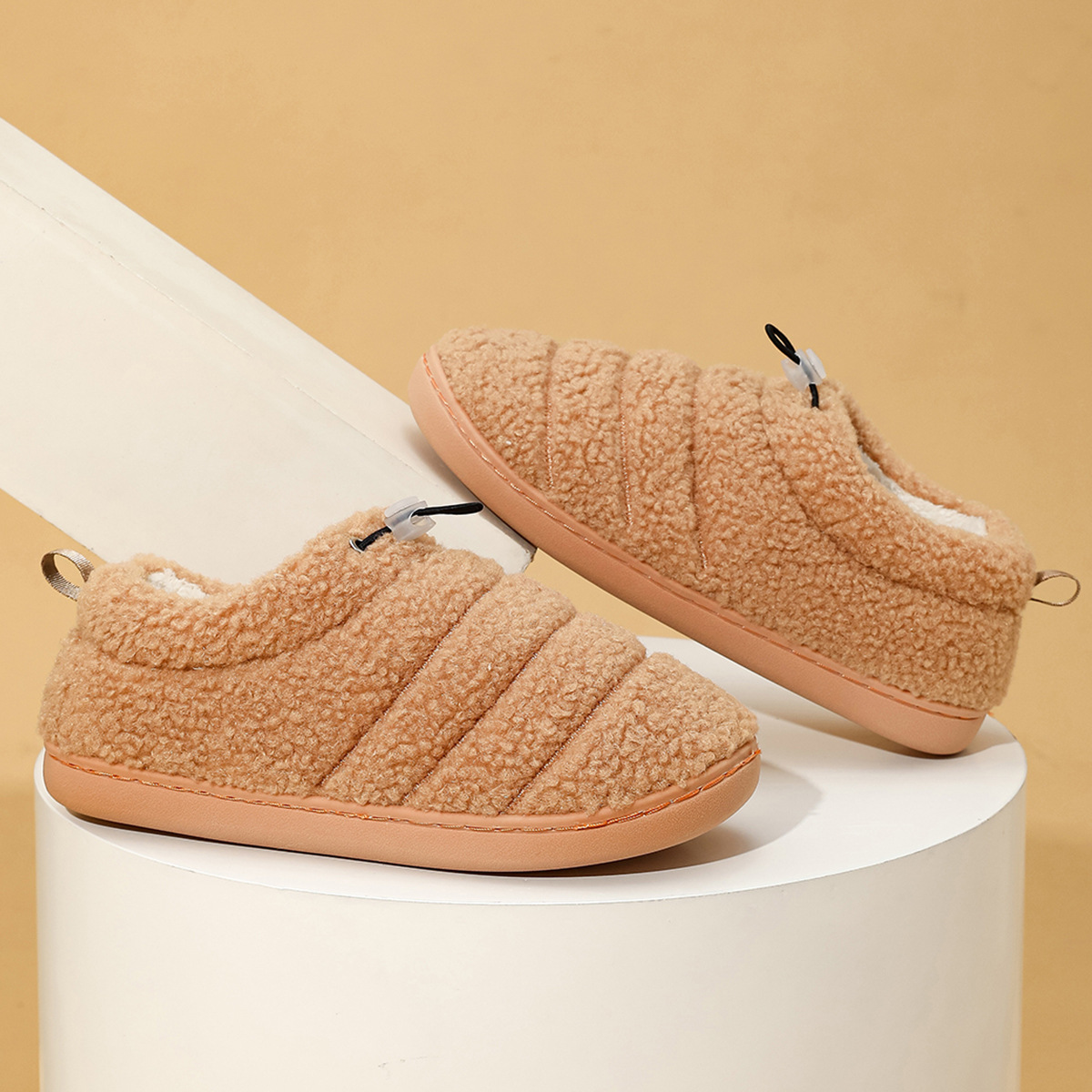 Men's Indoor Outdoor Winter Warm Slipper Shoes In Pure Color