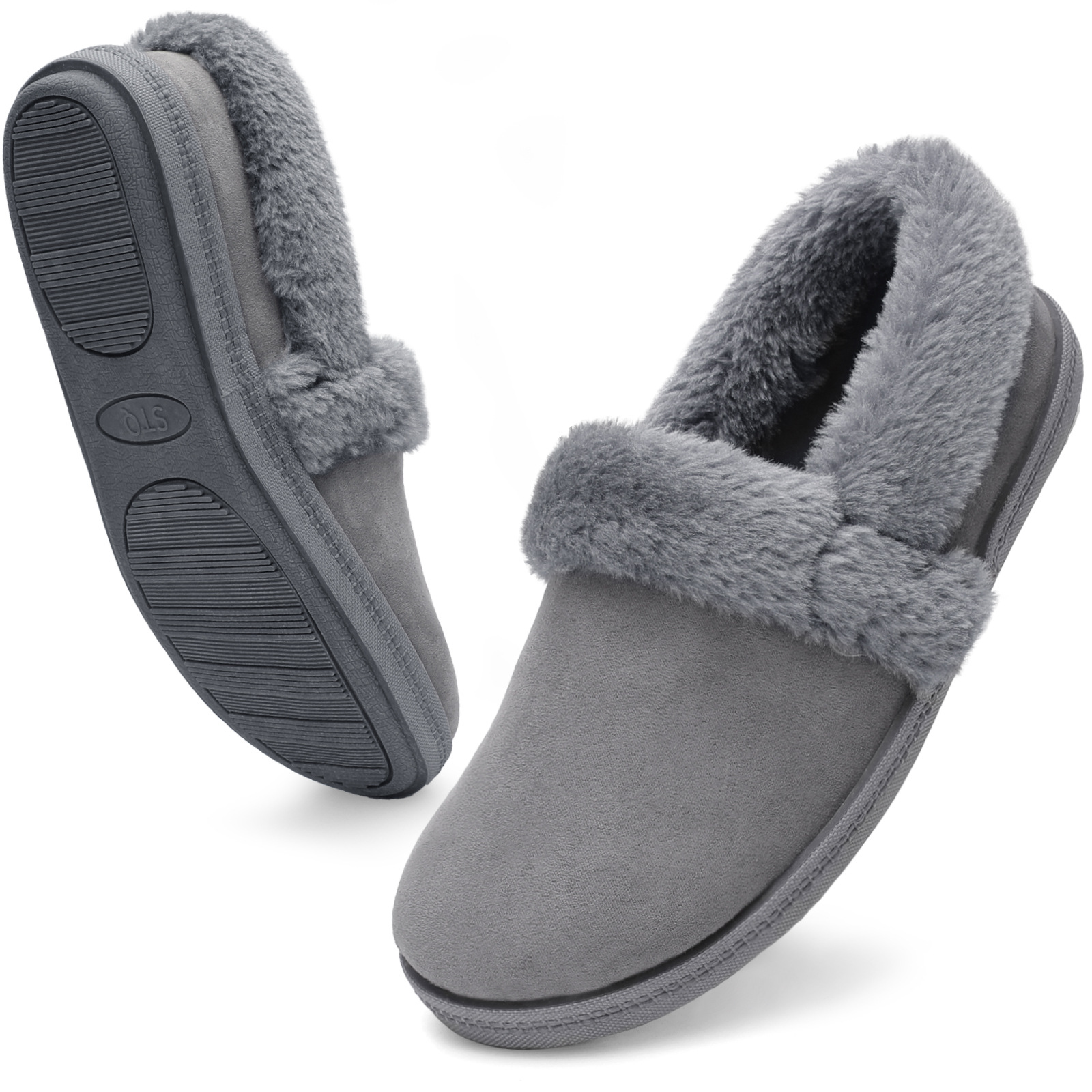 Women's Warm Shoes In Pure Color With White Plush Collar