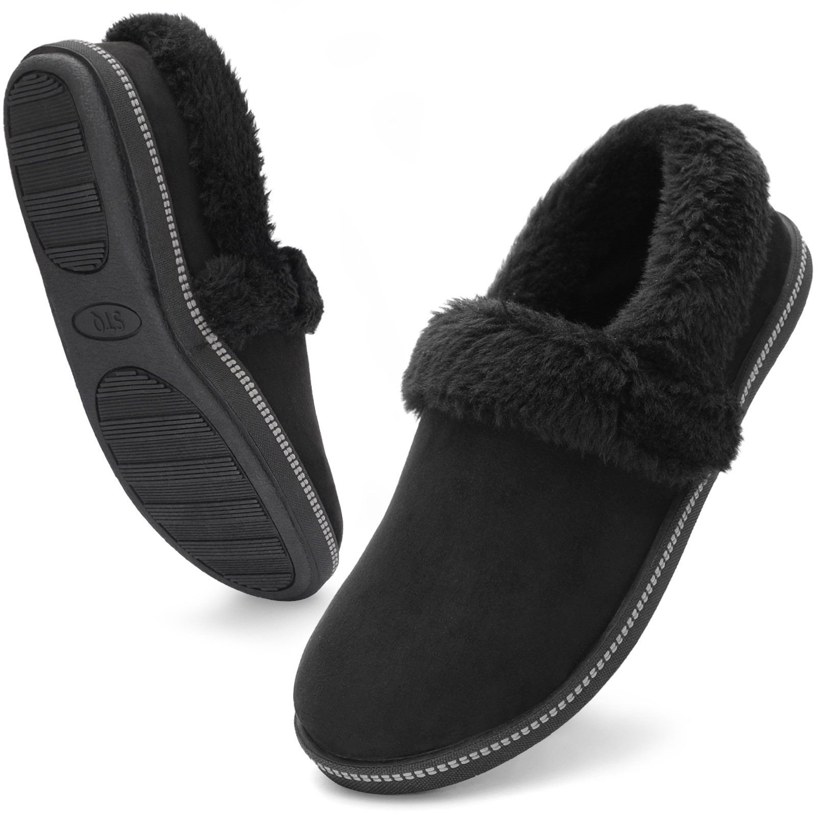 Women's Warm Shoes In Pure Color With White Plush Collar
