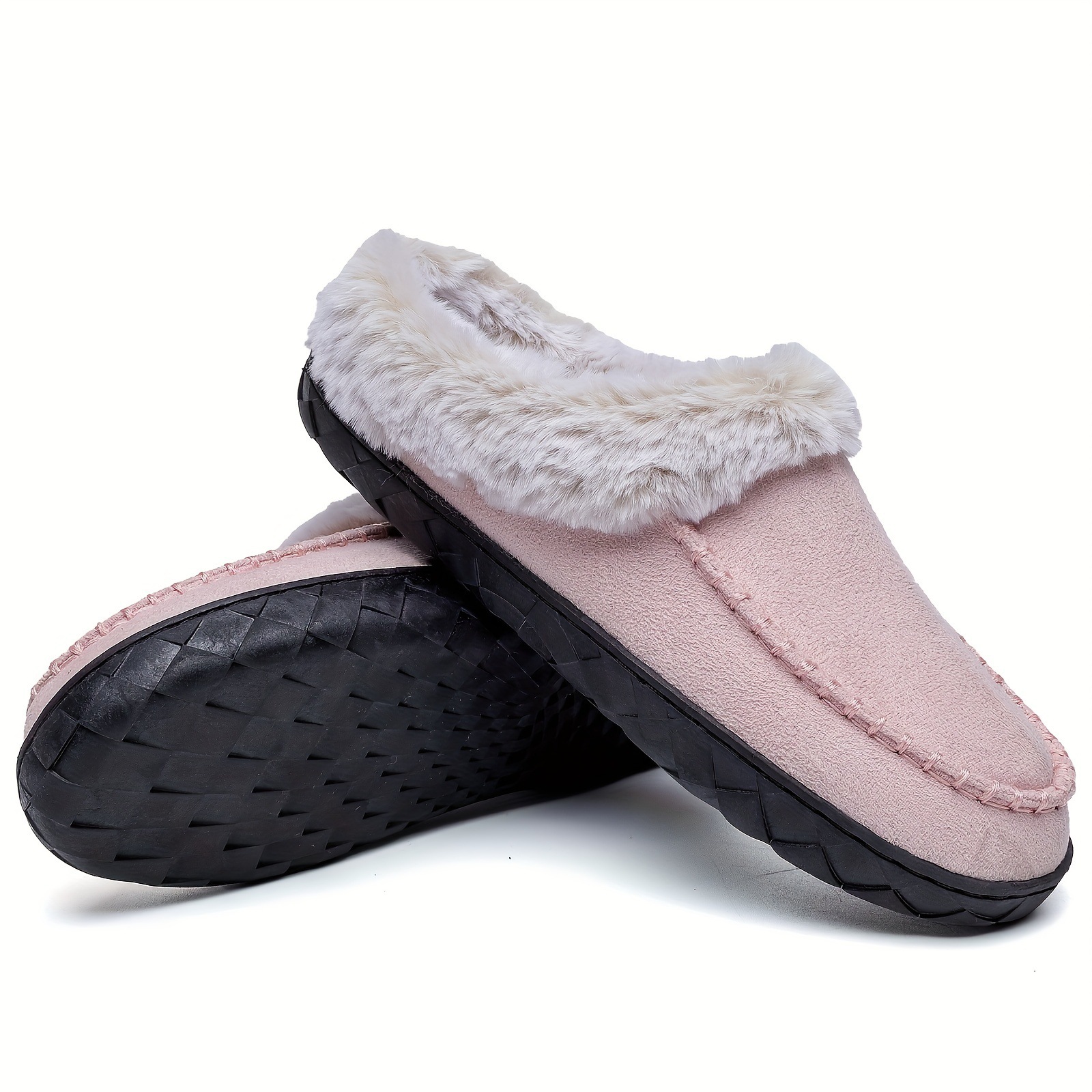 Women's Warm Slippers Moccasins Shoes Design With Plush Collar