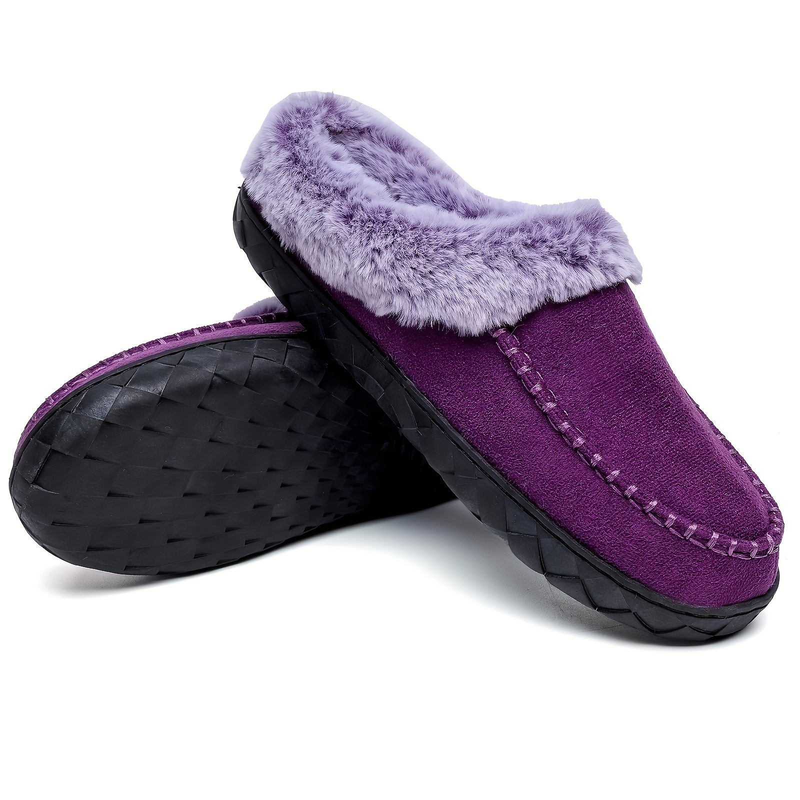 Women's Warm Slippers Moccasins Shoes Design With Plush Collar