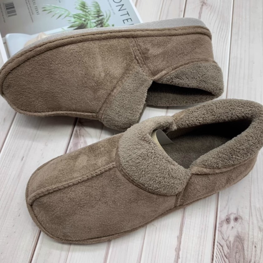 Men's Warm Leisure House Boots Moccasins Shoes Design With Plush Inside