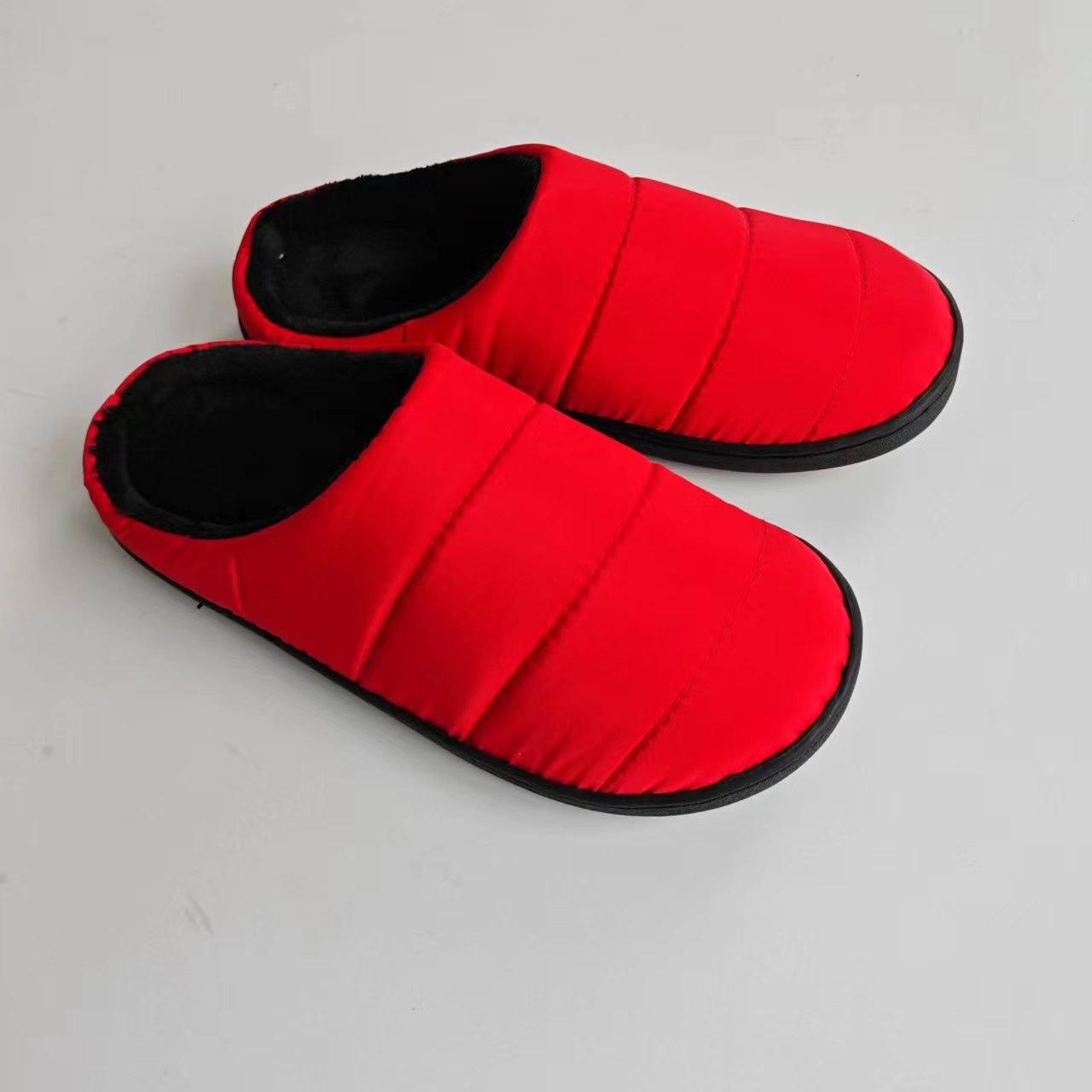 Women's Warm Slippers Fabric Upper In Pure Color
