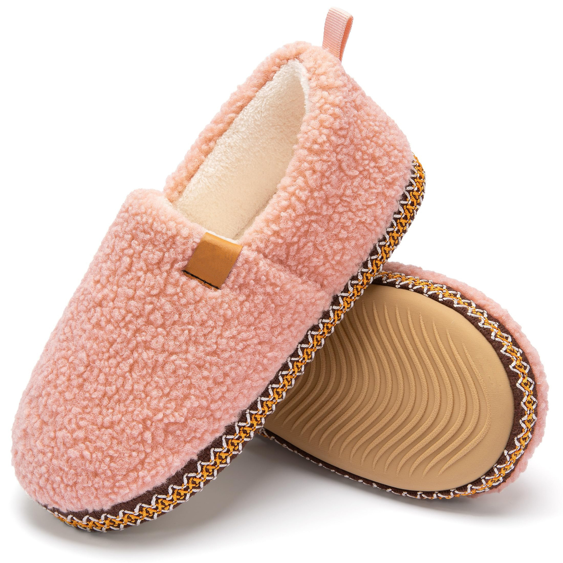 Women's Soft Warm Slipper Shoes With Plush Upper Pure Color