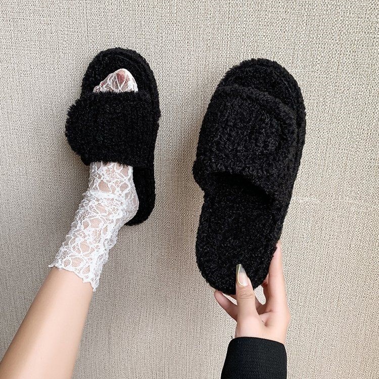 Adjustable Women's Cozy Soft Sandal Home Slippers Simple Style