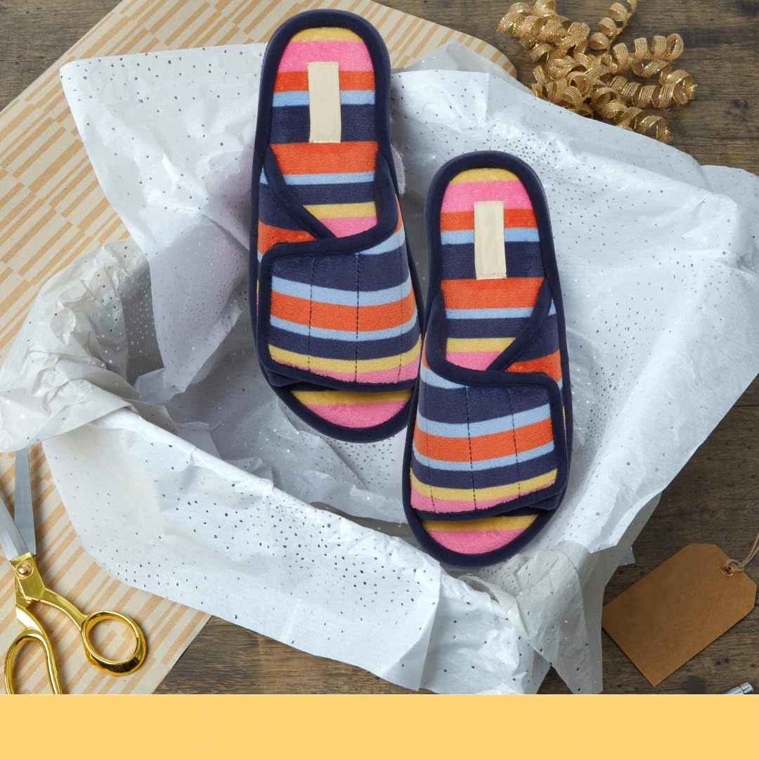 Women's Open Toe Slippers Velvet Upper In Pure Color Adjustable Design
