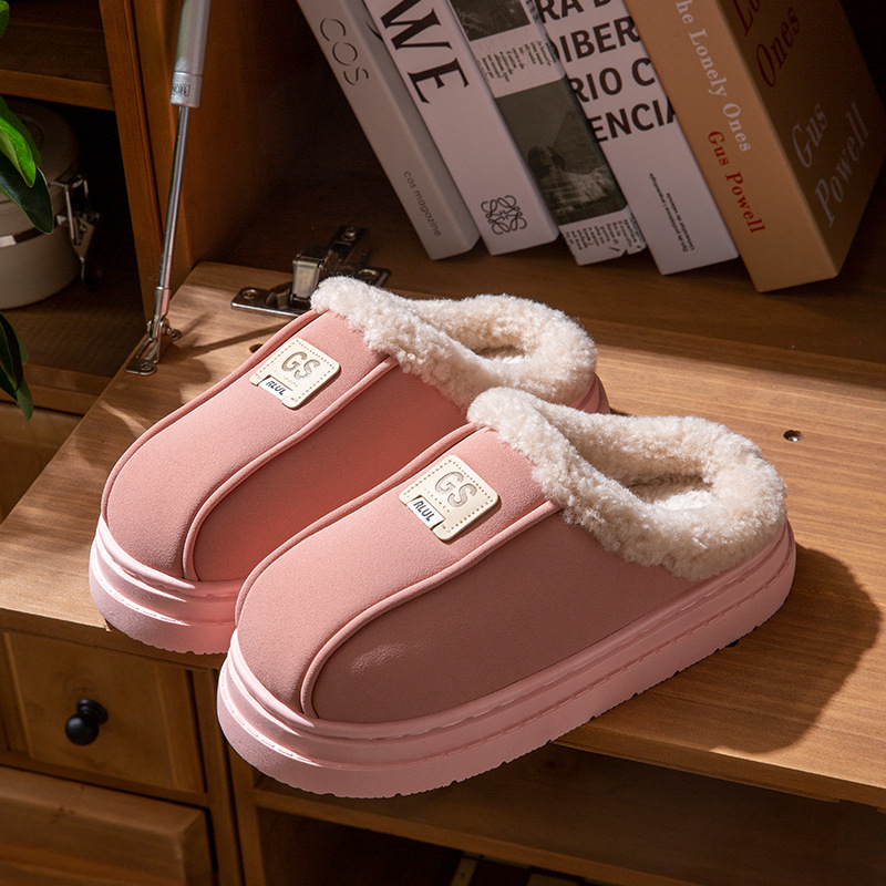 Fashion Women Fluffy Slippers With Thick Sole Anti-Slip and Warm Plush Inner For Winter