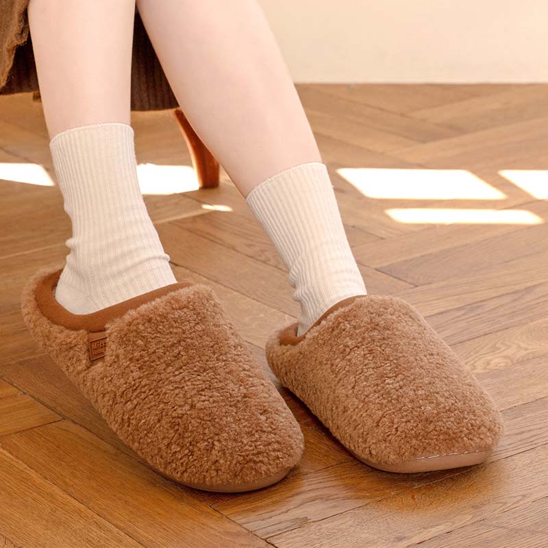 Soft Winter Warm Home Slippers With Plush Upper