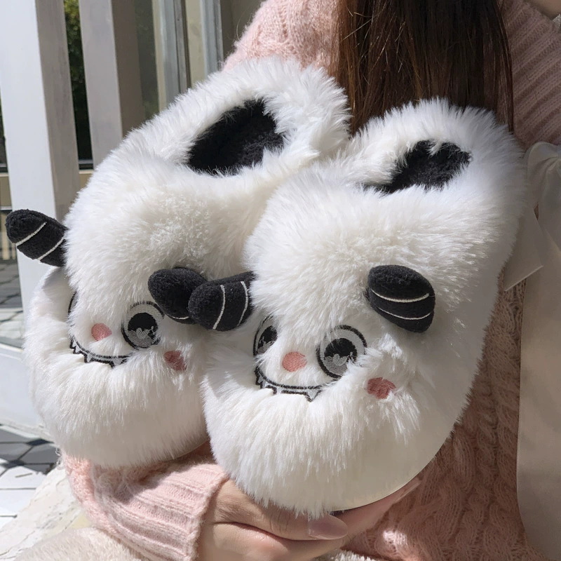 Cute Plush Warm House Slippers With Cartoon Character