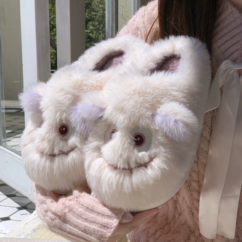 Cute Plush Warm House Slippers With Cartoon Character