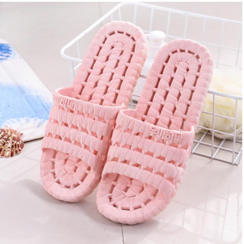 Pink Solid Color EVA Slippers For Washroom