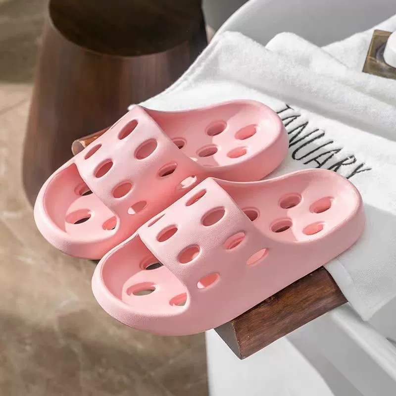 Quick-Dry Solid Color EVA Slippers For Washroom