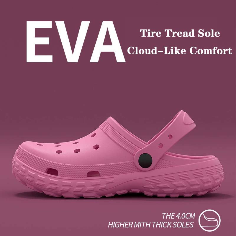 Light Color Clogs Shoes EVA Women's Beach Sandal Garden Slippers with Soft Thick Sole