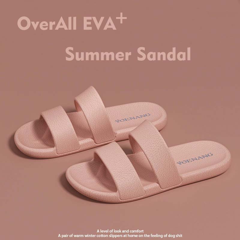 Light EVA Soft Sole Women's Open Toe Slippers for Beach Sandal in Pure Color