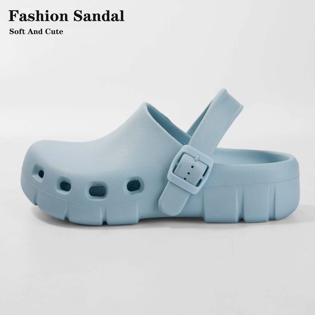 Summer New Women's Cool Wooden Clogs Beach Slippers Thick Bottom Non slip Operating Room Slippers Garden Sandals