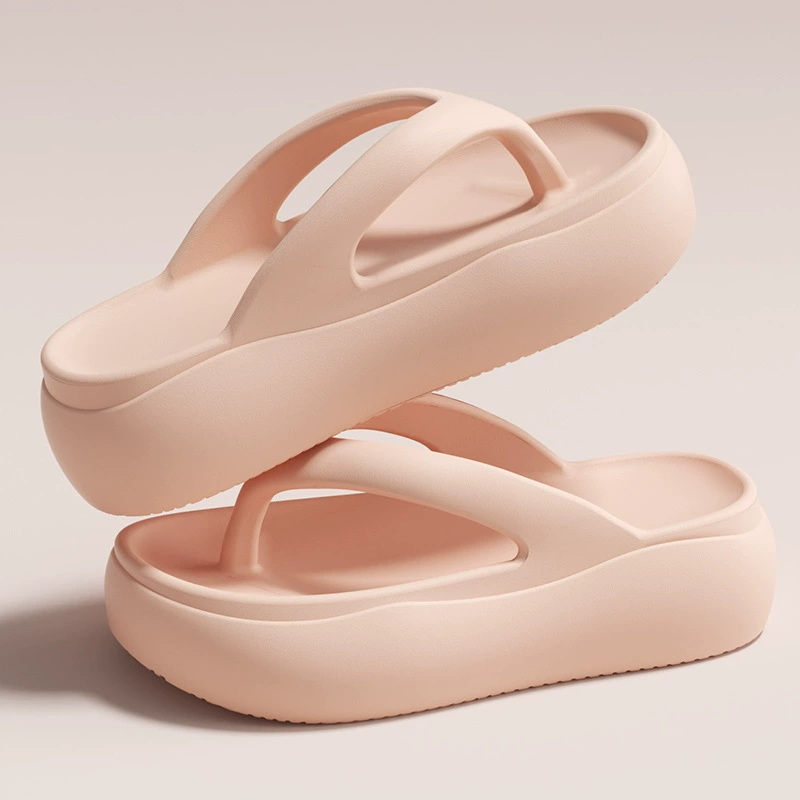 Thick Sole EVA Women's Flip Flops Soft Sandal House Slippers in Pure Color