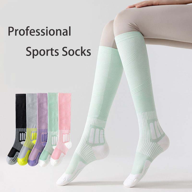 Women's Professional Compression Socks Powerful Leg Slimming Sports and Fitness Running Cycling Jump Rope Yoga Calf Socks Pilates Socks