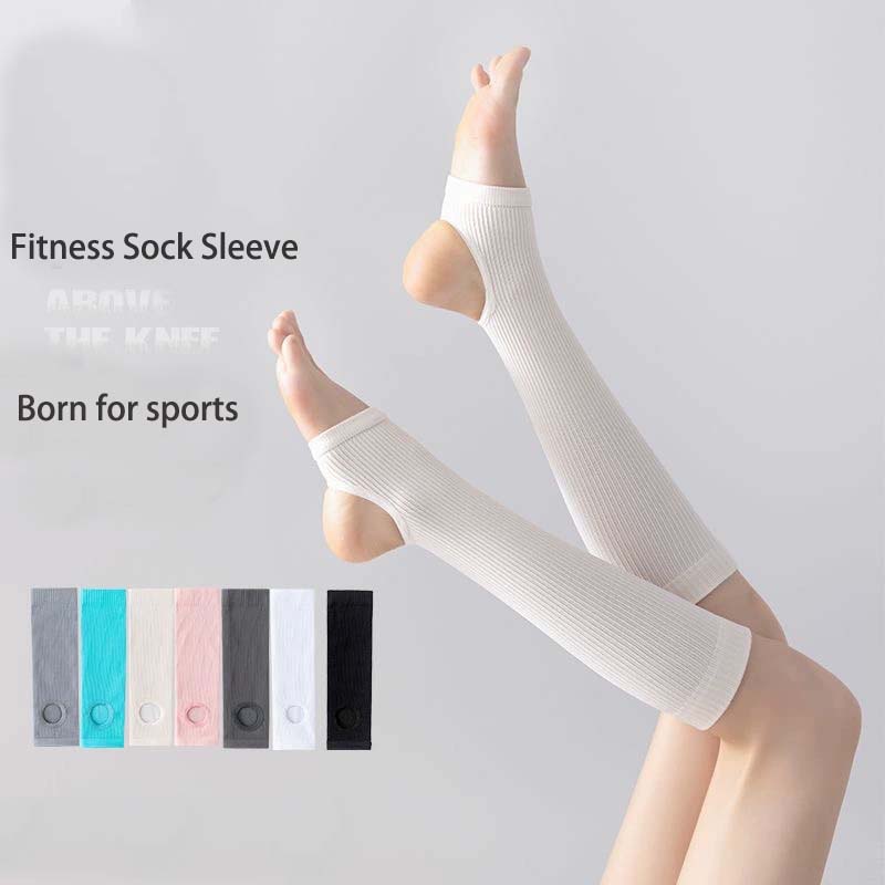 Women's Compression Calf Socks Professional Fitness and Sports Long Compression Socks for Leg Slimming Jump Rope and Running High-Leg Stirrup Socks