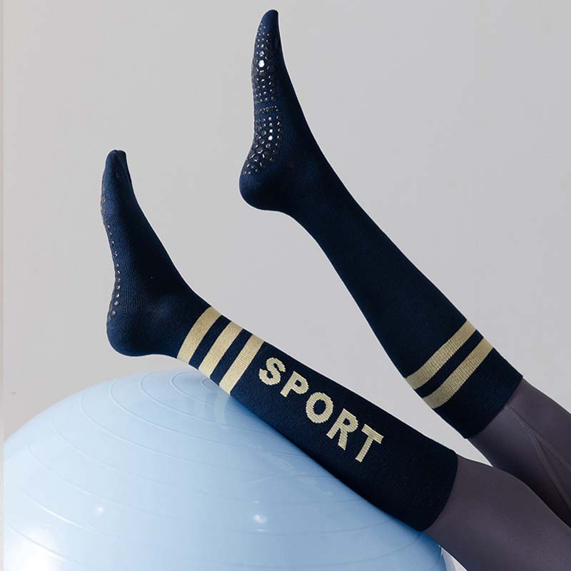 Knee Socks Five-toe Sports Socks Silicone Non-Slip Yoga Socks Breathable Pilates Socks In Gym