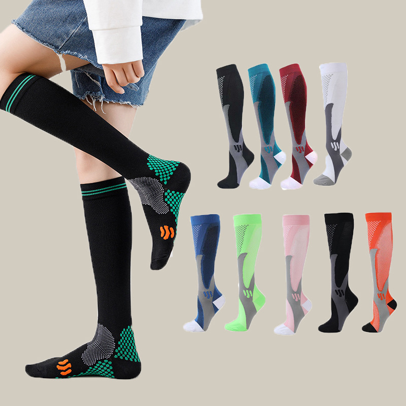 Professional Marathon Knee Sports Socks Silicone Non-Slip Football Socks Breathable Cycling Socks