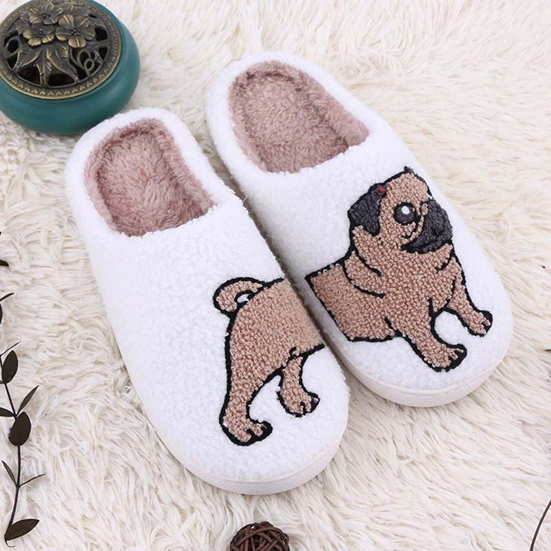 Promotion Dog Design Plush Women's Slippers Easter Warm Slipper Shoes for House Floor