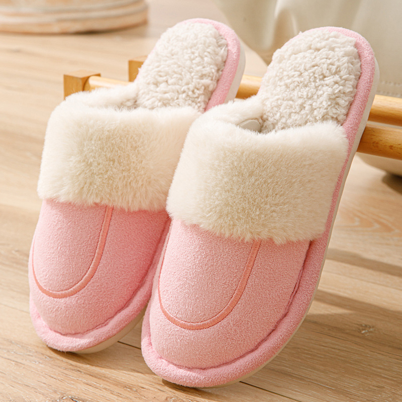 Plush Warm Slippers Soft Cotton Comfortable Women's Slipper for House Floor